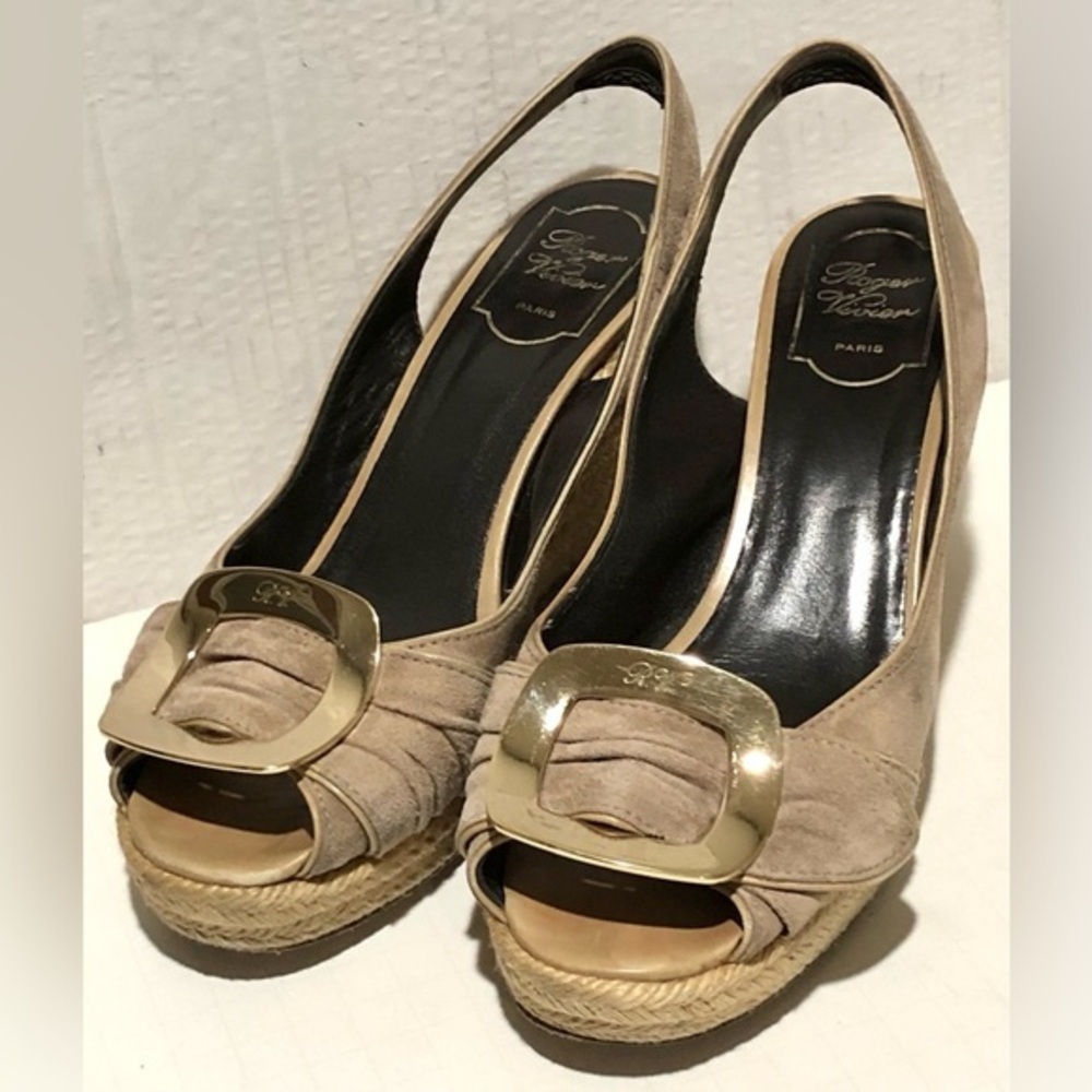 Rogier Vivier peep toe espadrilles